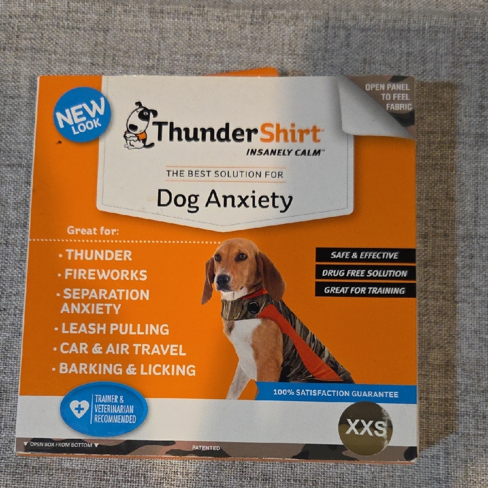 Thundershirt Insanely Calm Dog Anxiety Solution - Orange and Gray XXS